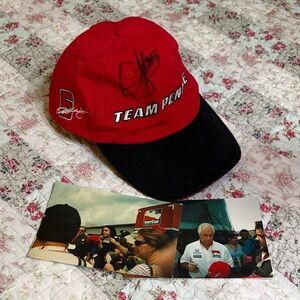 Autographed Gene Simmons & Roger Penske Baseball Cap 2007